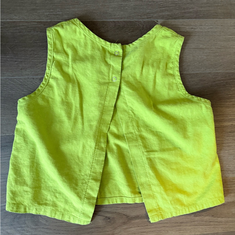 Citizen Vintage Bright Green Sleeveless Top